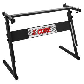 5 CORE Keyboard Stand Z Style Adjustable Electric Piano Riser Foldable & Sturdy Lift Holder For 54 61 Keys Instruments Black - KS Z1 BLK