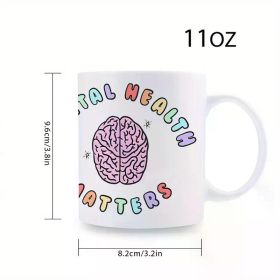 1pc Coffee Mug, 1 Ceramic Coffee Mug Important for Mental Health, 11 Oz Coffee Mug, Oprah Winfrey Quotes, Coffee