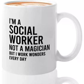 Funny Health Worker Coffee Mug 11oz White - Social Worker - Funny Sarcasm Gift for Social Worker Human Services