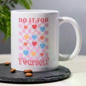 1pcs, 3A Grade, Mental health Life Quote Coffee Mug Gift, 11oz Ceramic Tea Cup, Ideal Birthday Gift Perfect for Office