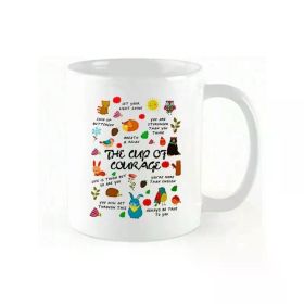 1pc 11OZ Funny Coffee Mug, The Cup Of Courage, Encourage Mug, Mental Health Courage Mug, Get Well Mug,