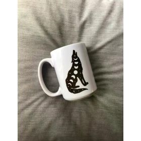 1pc 11oz Cosmic Wolf Moon Phases Herbal Tea Cup Coffee Mug Spiritual Wellness Gift Suitable for Halloween,