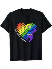 Mental Health Awareness Semicolon LGBTQ Suicide Prevention T-Shirt (Color: Black, size: M)