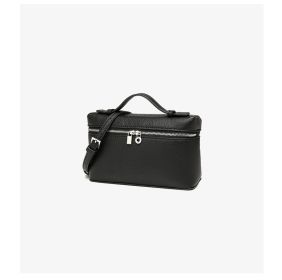 Crossbody Bag Simple Premium Feeling Bag Female Soft Leather Texture Handbag Fashion Commuter Shoulder Bag Minimalist Style Women's Bag (Color: Black)