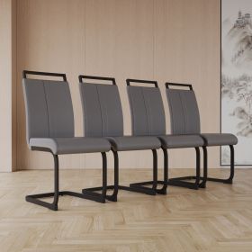 Modern Dining Chairs (Color: Grey+Black leg+4in1)